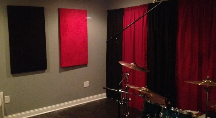 How To Soundproof A Room For Drums, Sound Absorbing Curtains For Studio