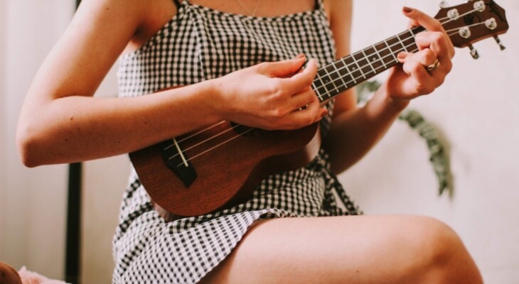 Strumming a Ukulele