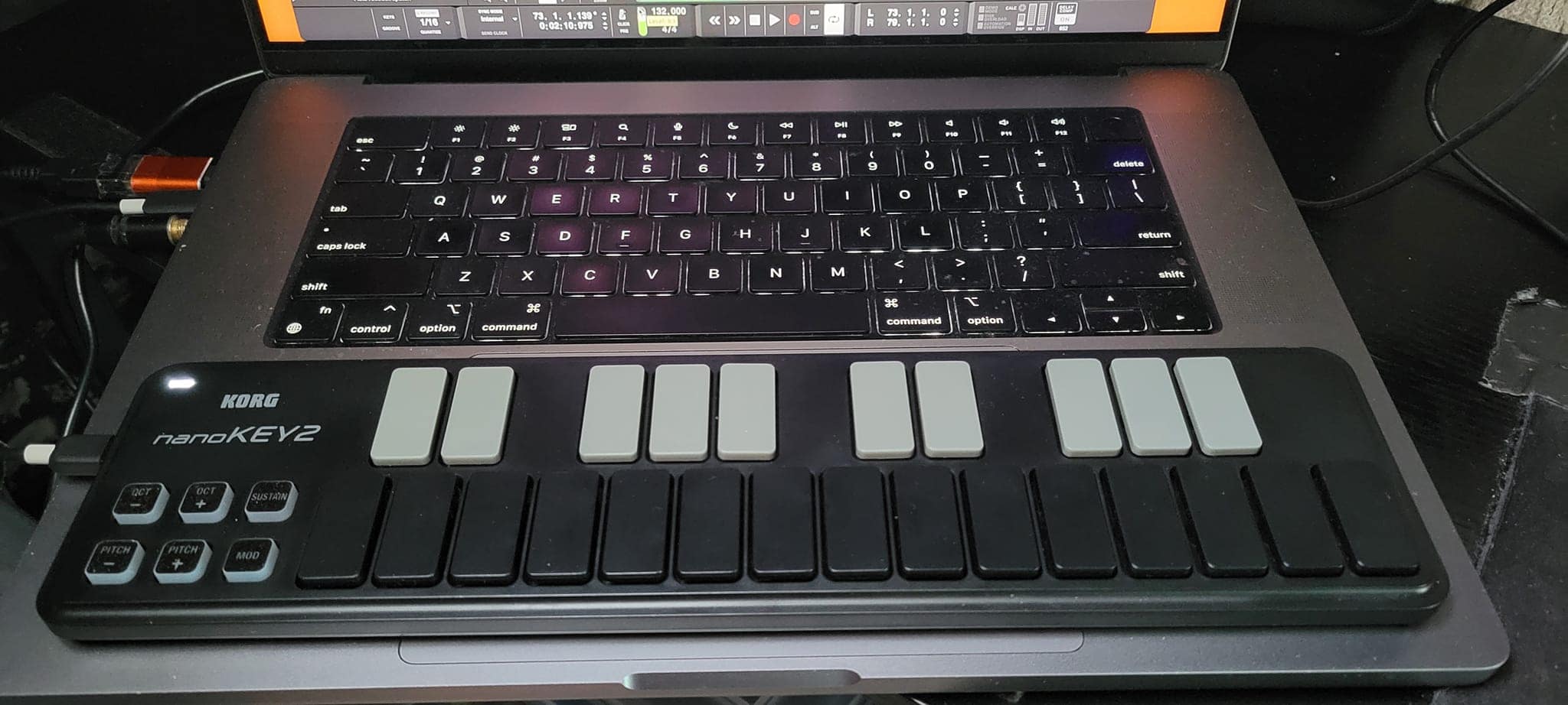 Korg nanoKEY2 Connected to MacBook
